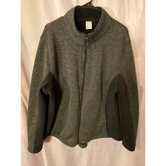 Time and true womens black/grey Sweater Jacket Size 1X (16-18w) - Picture 1 of 14